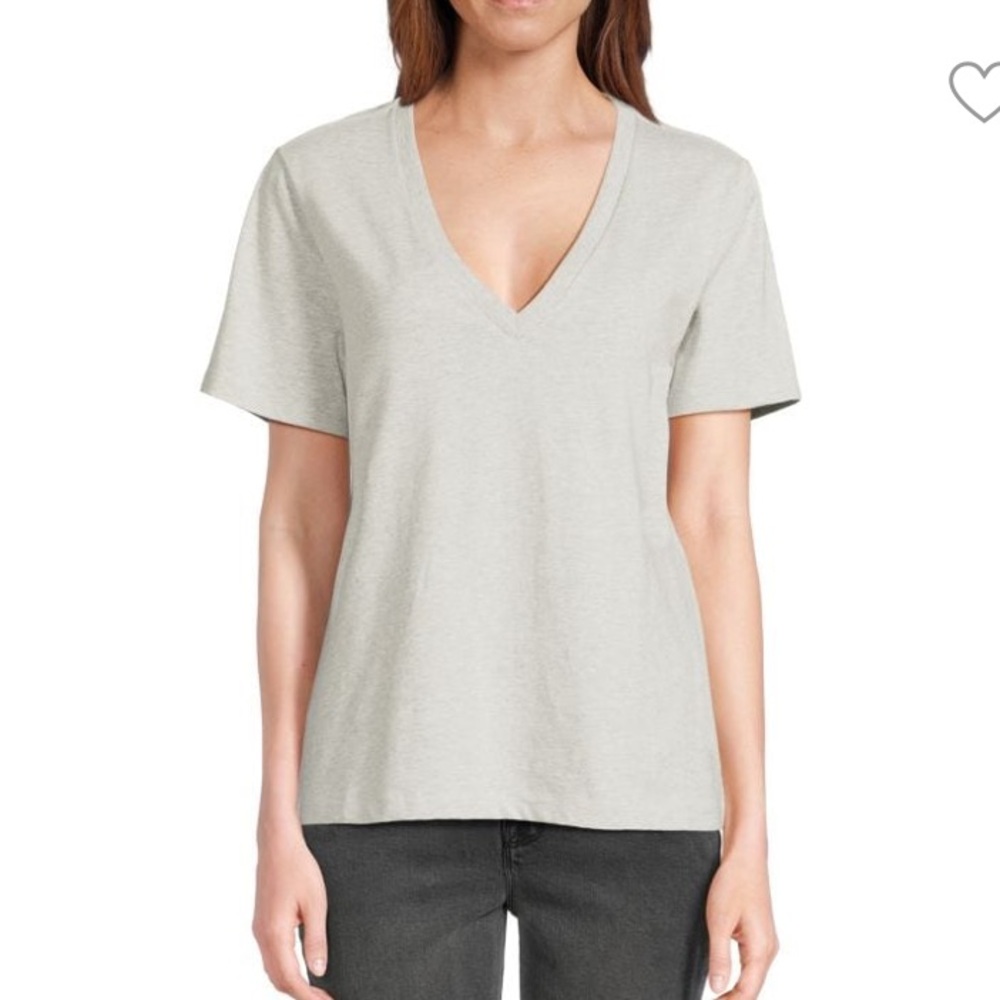 Good American V-Neck Girlfriend T-Shirt (Regular & Plus Size)